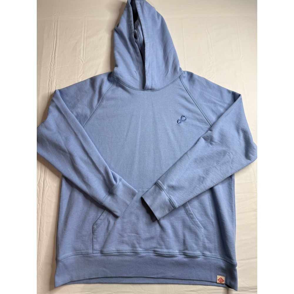 Bather Organic Cotton Hoodie Light Blue Plain Quiet Luxury Minimalist Sz XL